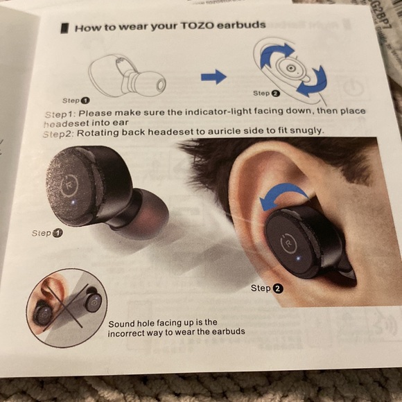 Tozo T10 Upgraded Black Rechargeable Wireless Waterproof Earbuds - Picture 6 of 8